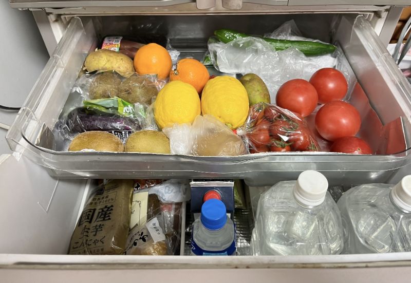 冷蔵庫の野菜室の中（イメージ写真）